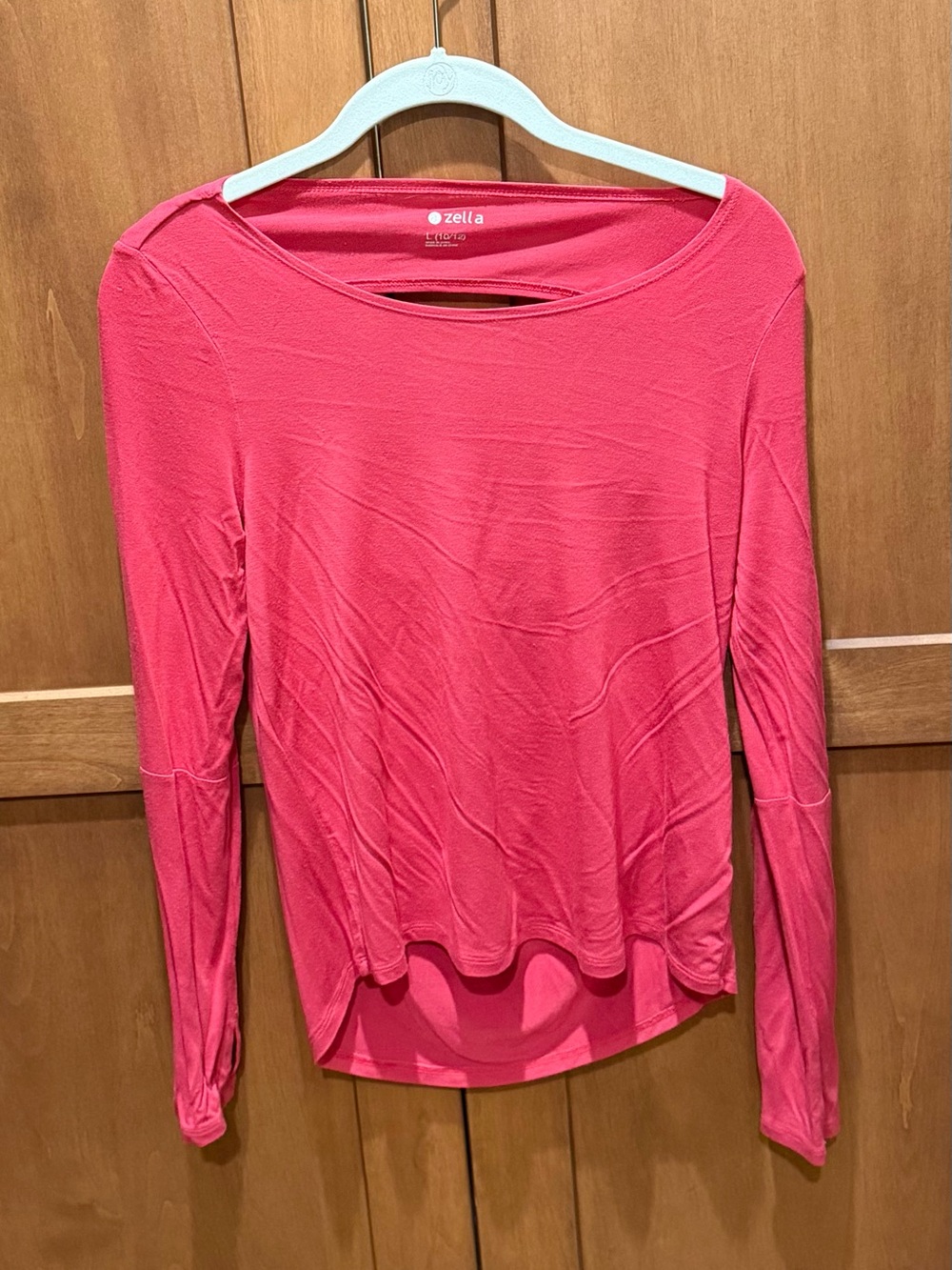 Zella Girl Long-Sleeve Red Shirt